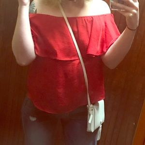 Off the shoulder dress shirt